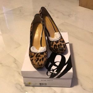 Nine West Leopard Print platforms